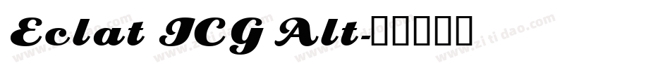Eclat ICG Alt字体转换